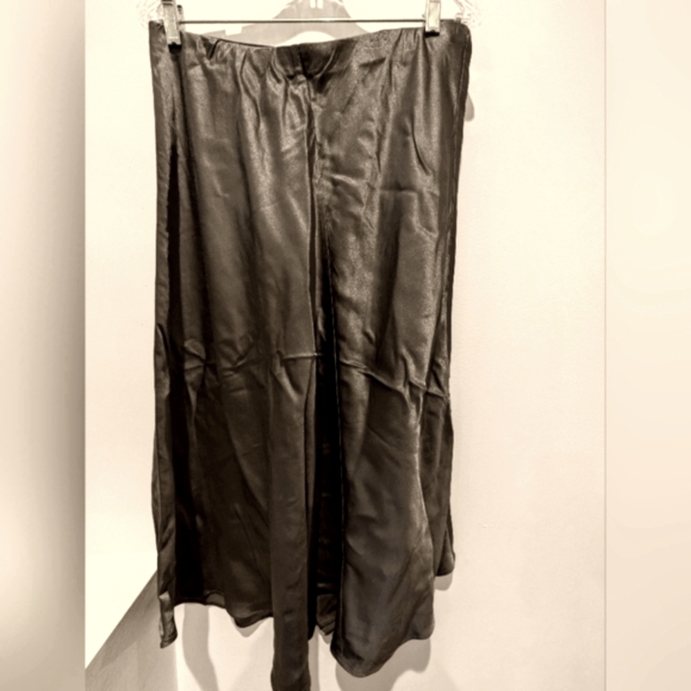 Johnny Was Charcoal Satin Skirt
